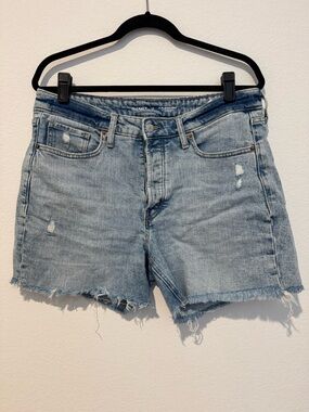 Old Navy High Rise Button Fly O.G. Straight Cut Off Blue Denim Shorts